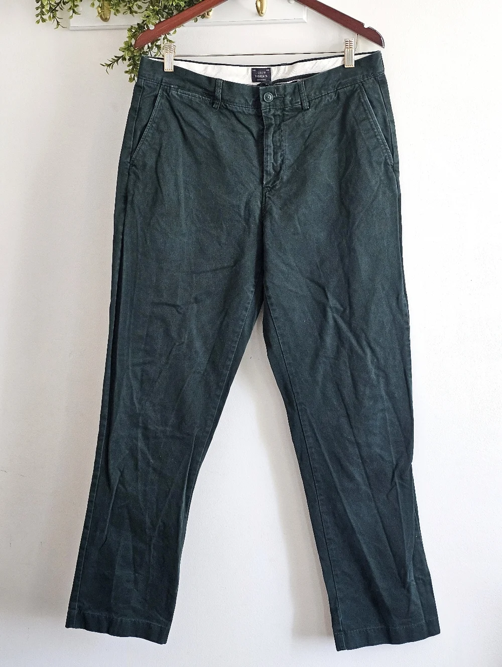 J.Crew Broken In Chino Pants Green Slim Fit Cotton Men’s 34x34